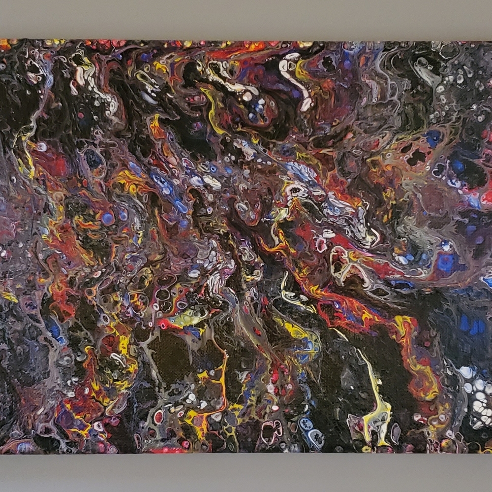 Acrylic Fluid Art on Canvas